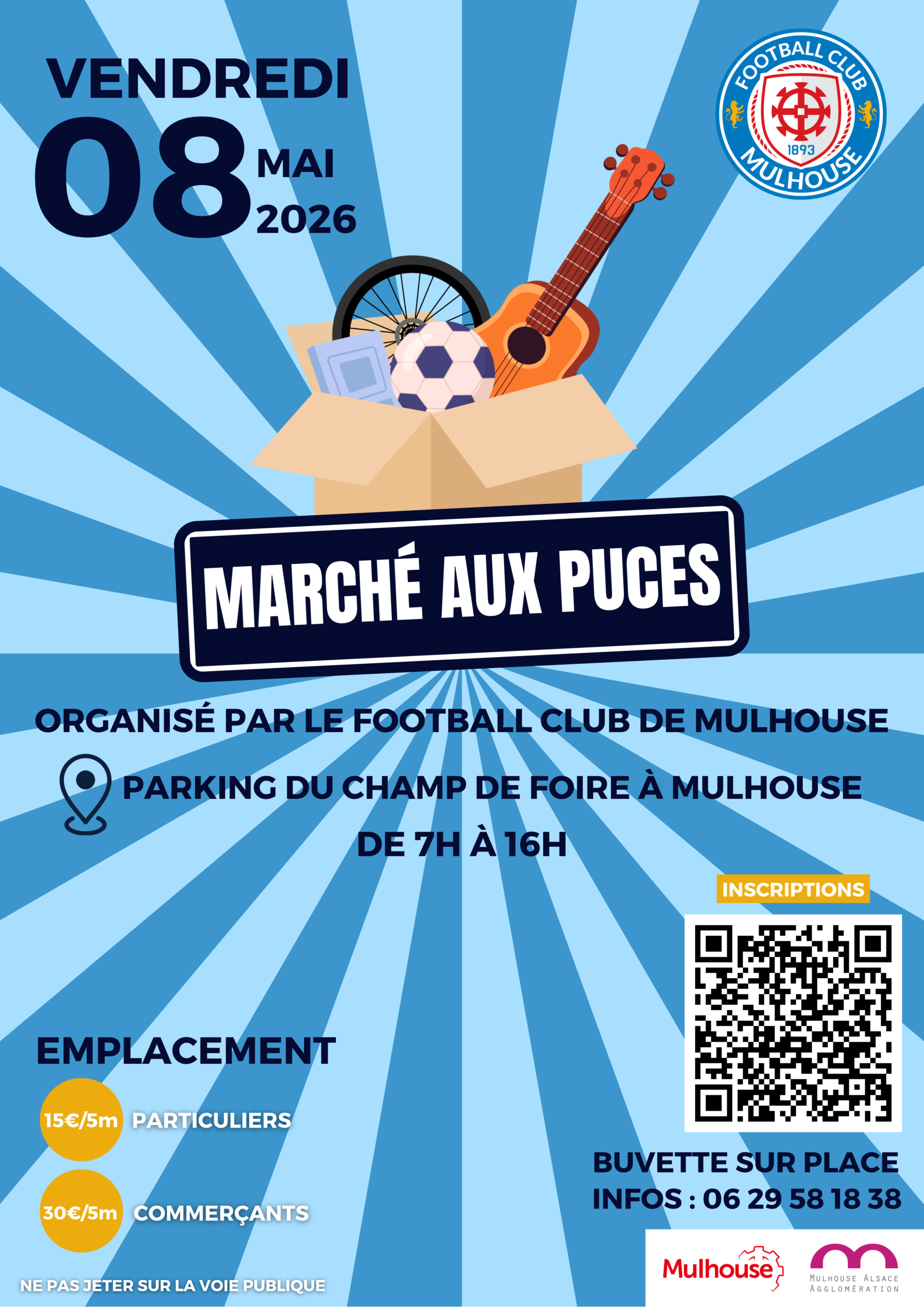 AFFICHE MARCHÉ AUX PUCES FCM x SR COLMAR II